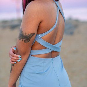 Dusty Blue Wedding Guest Dress